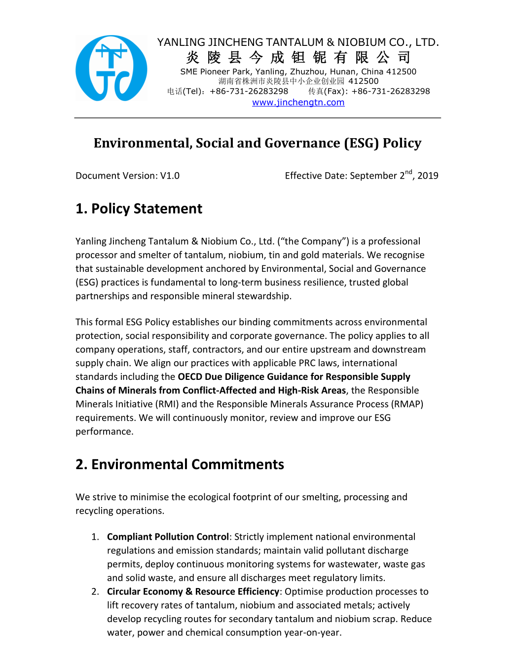 ESG Policy